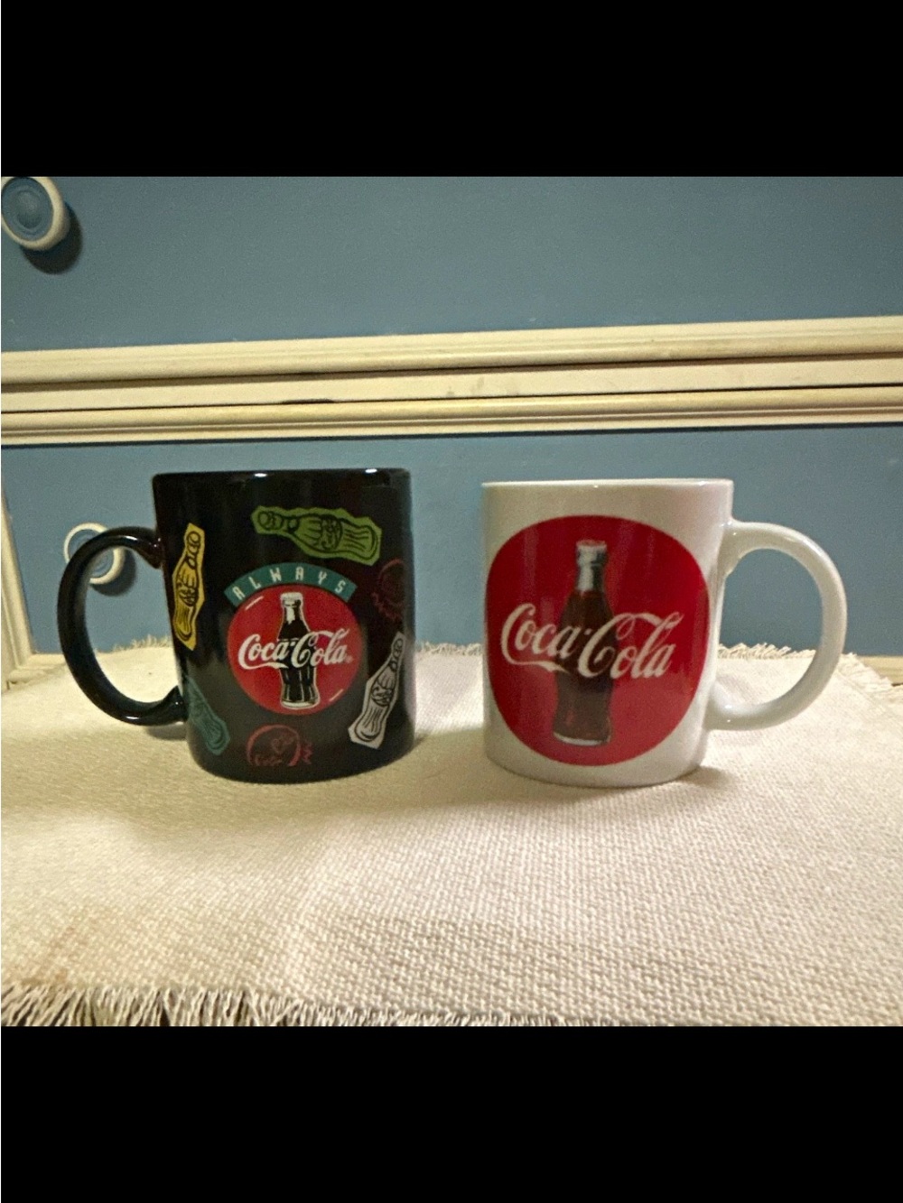 Vintage Coca-Cola Coffee Mugs Set of 2, 1992 & 1993